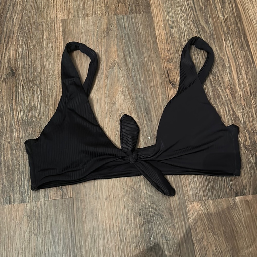 Black adjustable bikini top